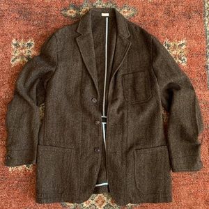 L. J. Crew Yorkshire Tweed Moon Wool Jacket Coat